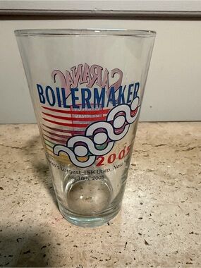 2005 Boilermaker 15K Road Race Pint Glass Utica, NY Saranac Brewing Co